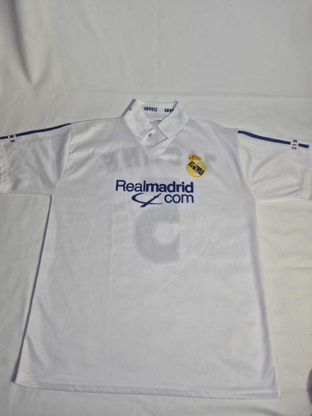 MADRID ZINEDINE ZIDANE Printed FOOTBALL SOCCER JERSEY  MENS SIZE XL Brand New